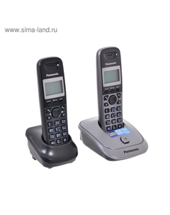 Радиотелефон Dect Panasonic KX-TG2512RU1 серый металлик, АОН