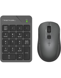 Числовой блок + мышь A4Tech Fstyler FG1600C Air клав:серый мышь:серый USB беспроводная slim  102943 A4tech