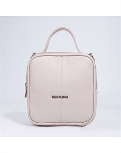 Сумка женская кросс-боди на молнии, 19×7×19 см, бежевая Textura