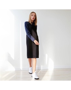 Платье женское, р-р 40-42, индиго/чёрный Kaftan