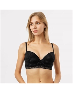 Бюстгальтер женский, цвет чёрный/белый горошек, размер 80B Mark formelle