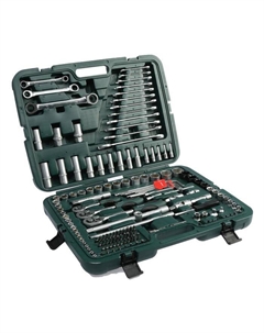 Набор инструментов в кейсе, автомобильный, CrV, 1/2", 1/4", 3/8",160 предметов Tundra