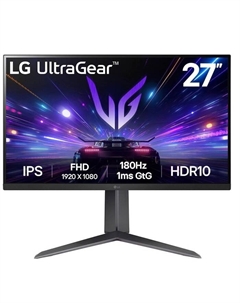 Монитор LG 27" UltraGear 27GS65F-B черный IPS LED 16:9 HDMI матовая HAS 400cd 178гр/178гр 1  107990 Lg