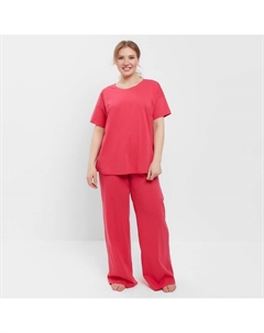 Пижама женская (футболка, брюки) : Home collection, размер 50, фуксия Minaku