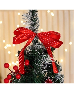 Искусственная ёлка настольная «. Праздничная», бантик в горох, 28×58 см, ПВХ ветки отгибаются Зимнее волшебство