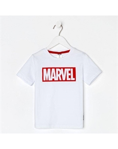 Футболка детская с принтом, белая, рост 134-140 см Kaftan