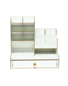 Органайзер-подставка настольный . Elrix 24,5 x 15 x 25,5 см, МДФ, белый, картонная коробка Devente