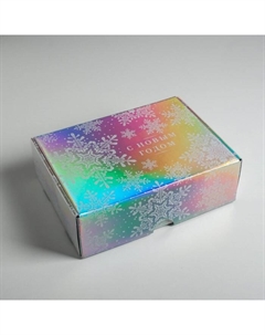 Подарочная коробка новогодняя складная «С новым Годом», 30,5 х 22 х 9,5 см, Новый год Дарите счастье