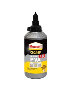 Клей Супер-ПВА Д3 728120, белый, 750 г Момент