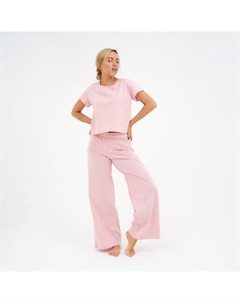 Пижама женская (футболка, брюки) Basic, размер 40-42, розовая Kaftan