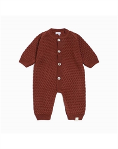 Комбинезон вязаный, р.80-86, кофейный Крошка я