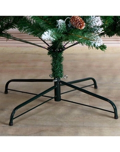 Искусственная ёлка с шишками и инеем «. Шик», 240 см, d нижнего яруса, 125 см, 1496 ПВХ веток на крючках Зимнее волшебство