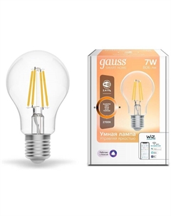 Умная лампа Gauss IoT Smart Home E27 6.5Вт 806lm Wi-Fi (упак.:1шт) (1200112)