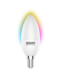 Умная лампа Gauss IoT Smart Home E14 5Вт 470lm Wi-Fi (упак.:1шт) (1190112)