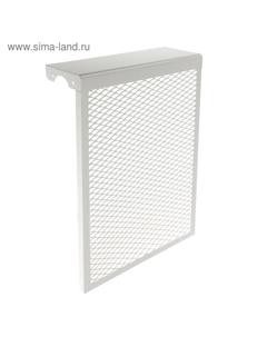 Экран на чугунный радиатор, 390 х 610 х 142 мм, 4 секции, металлический, белый Эра
