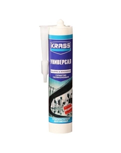 Герметик, силиконовый, универсальный, прозрачный, 300 мл Krass
