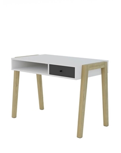 Стол письменный Story «Коты и овалы», на ножках, 1 ящик, 1090×550×761 мм, цвет белый/тёмно – серый Мама