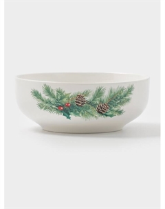 Салатник новогодний «Сказки зимнего леса», 580 мл, 15.5×6 см, фарфор, белый Доляна