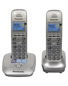 Радиотелефон Dect Panasonic KX-TG2512RUN платиновый, АОН