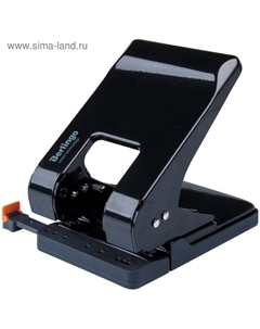 Дырокол до 45 листов Smart Technology, энергосберегающий, с фиксатором, чёрный Berlingo