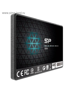 SSD накопитель Silicon Power, Slim S55, 480 GB, SP480GBSS3S55S25, SATA-III Silicon power