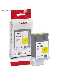 Картридж струйный Canon PFI-107 Y желтый для Canon iP F680/685/780/785 (130мл)