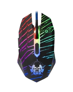 Мышь Defender Dark Agent GM-590L, игровая, проводная, 12800 dpi, 6 кнопок, USB, синяя