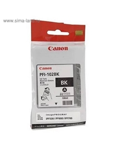 Картридж струйный Canon PFI-102 BK 0895B001 черный для Canon IP iPF500/600/700/710