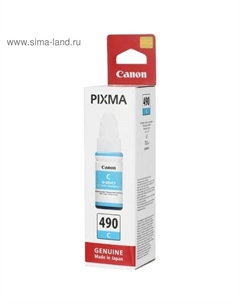 Чернила Canon GI-490C 0664C001 голубой для Canon Pixma G1400/2400/3400 (70мл)