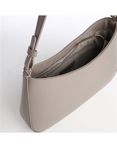 Сумка женская багет на молнии, 28×6×17 см, серая Textura