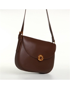 Сумка женская мессенджер на магните, с косметичкой, 28×4×20 см, коричневая Textura