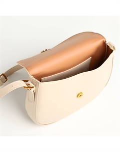 Сумка женская мессенджер на магните, с косметичкой, 28×4×20 см, молочная Textura