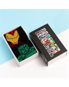 Набор носков "Avengers", Мстители, 2 пары, 20-22 см Kaftan