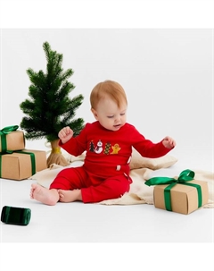 Костюм (кофточка и штанишки) «Зимние друзья», рост 74-80 см Крошка я