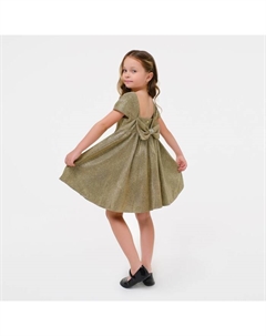 Платье нарядное детское, размер 32 (110-116 см), золотистый Kaftan