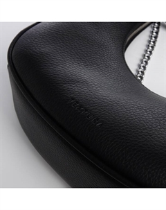 Сумка женская багет на молнии, 28×7×26 см, чёрная Textura