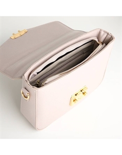 Сумка женская мессенджер на клапане, 23×6×17 см, бежевая Textura