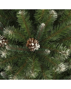 Искусственная ёлка заснеженная «. Снежная королева» с шишками, 150 см, d нижнего яруса 100 см, 810 ПВХ веток на крючках Елкиторг