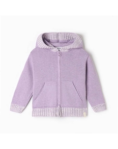 Джемпер вязаный на молнии рост 86-92 см, лаванда Крошка я