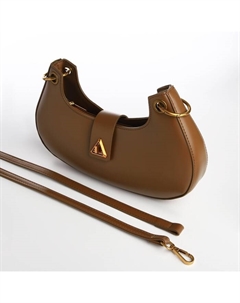 Сумка женская багет на молнии, 30×5×17 см, коричневая Textura