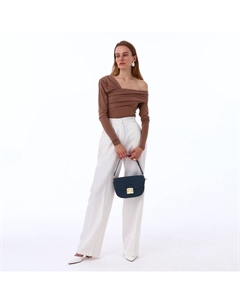 Сумка женская мессенджер на клапане, 23×6×15 см, синяя Textura