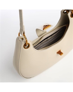 Сумка женская багет на молнии, 30×5×17 см, молочная Textura