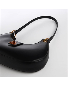 Сумка женская багет на молнии, 30×5×17 см, чёрная Textura