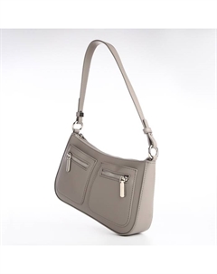 Сумка женская багет на молнии, 21×6×13 см, серая Textura