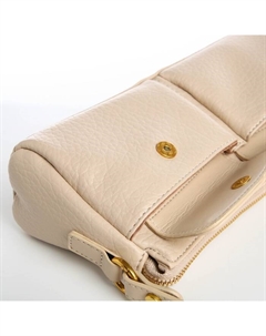 Сумка женская багет на молнии, 27×8×13 см, бежевая Textura