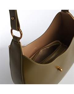 Сумка женская багет на молнии, 27×9×23 см, хаки Textura