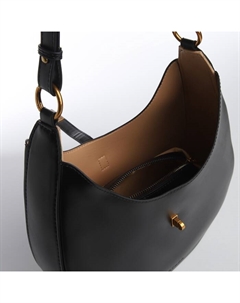 Сумка женская багет на молнии, 27×9×23 см, чёрная Textura