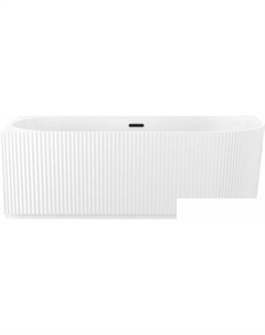 Ванна Festive Fox 150x75 28730303R (пристенная ванна (левая) белый глянец, экран, ножки, сифон-автомат матовый черный) Wellsee