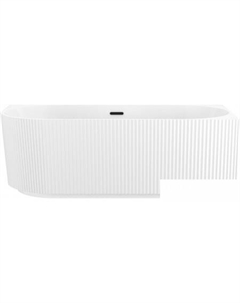 Ванна Festive Fox 170x80 28730603R (пристенная ванна (правая) белый глянец, экран, ножки, сифон-автомат матовый черный) Wellsee