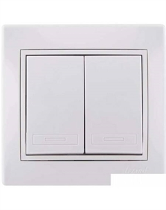 Выключатель Mira 701-0202-101 (белый) Lezard